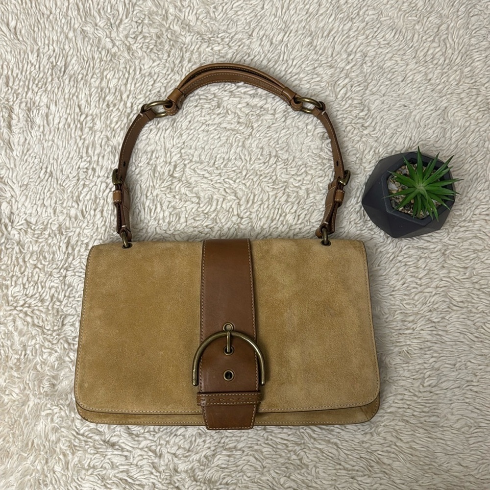 Vintage Coach Nubuck suede Shoulder Bag